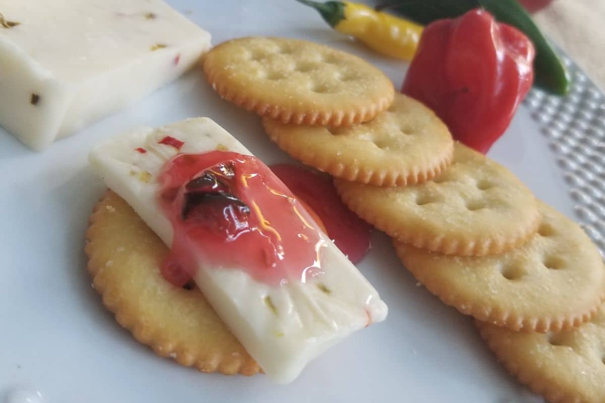 Yummy Raspberry Hot Pepper Jelly: Perfect for Cheese and Crackers