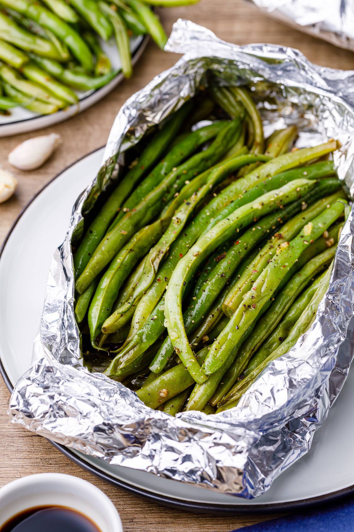 How to cooking green beans on the grill in tin foil perfectly (Step by step recipe here)