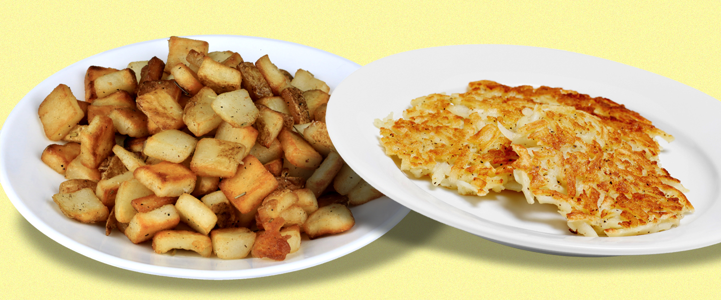 Cant Decide? Get Both! Hash Browns and French Fries